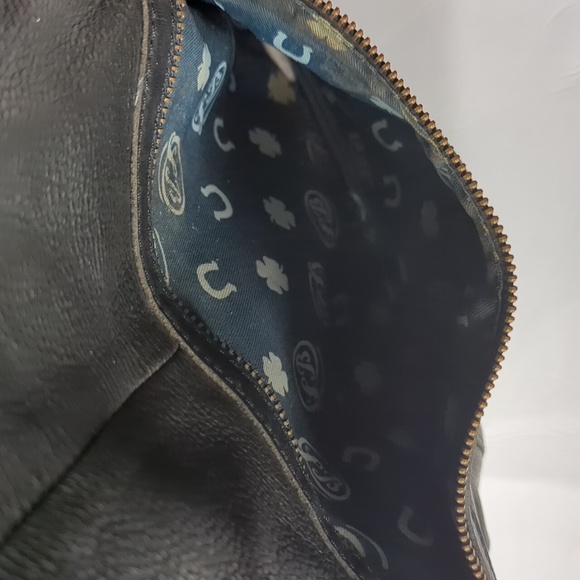 Lucky Brand black leather Abbey Road foldover bag - Picture 4 of 16